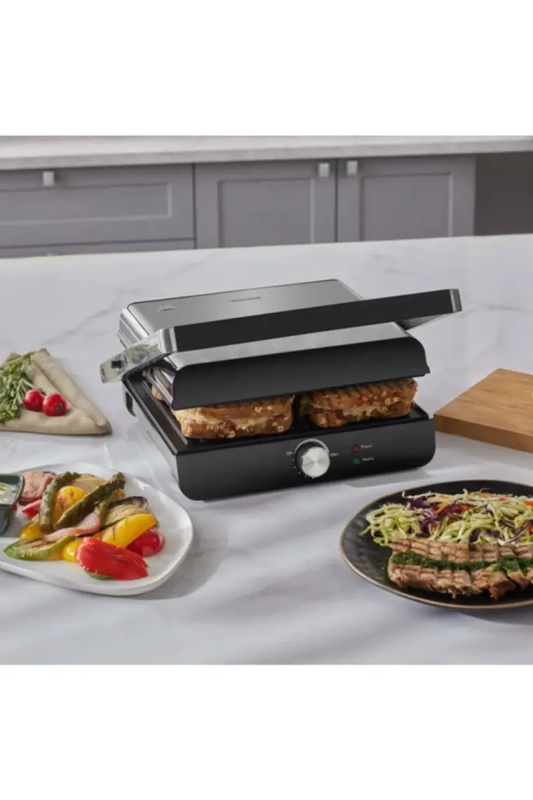 Homend Grilliant 1356H Inox Gövdeli Döküm Plakalı Tost ve Izgara Makinesi