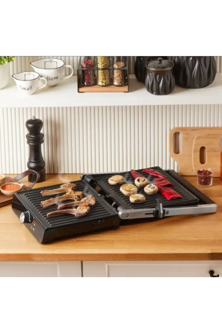 Homend Grilliant 1356H Inox Gövdeli Döküm Plakalı Tost ve Izgara Makinesi