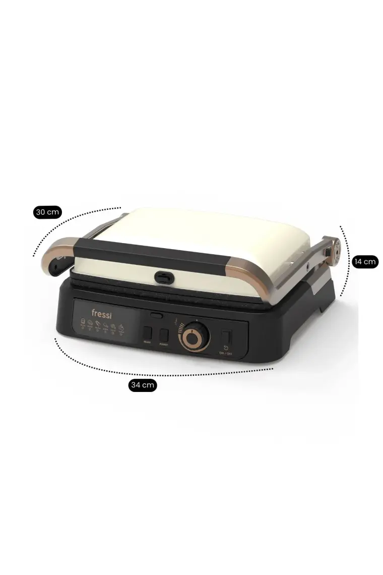 Fressi FR-TM01 Vintage Retro Izgara ve Tost Makinesi 6 Dilim Kapasiteli 2000W