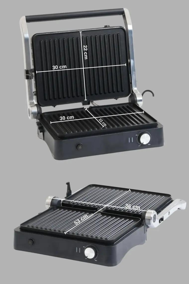 Arnell Primo Tost Makinesi | 2000w Güç | Yapışmaz Plaka | Yağ Hazneli Termostatlı Tost Makinası