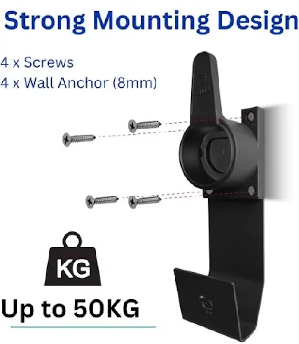 Egnio Type2 Ev Holderand Hanger''black''/elektrikli Araç Tip2 Soket Uyumlu Kablo Toparlayıcı ve Metal Askı