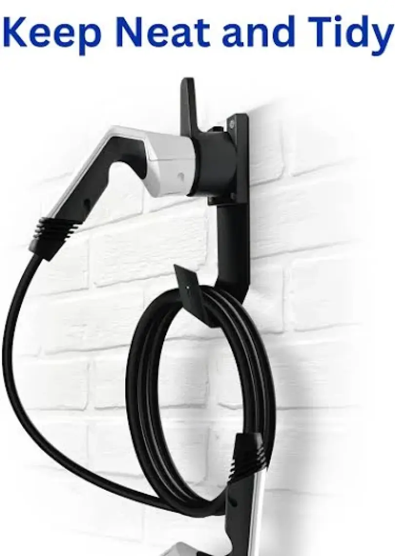 Egnio Type2 Ev Holderand Hanger''black''/elektrikli Araç Tip2 Soket Uyumlu Kablo Toparlayıcı ve Metal Askı