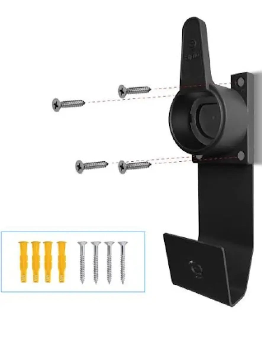 Egnio Type2 Ev Holderand Hanger''black''/elektrikli Araç Tip2 Soket Uyumlu Kablo Toparlayıcı ve Metal Askı