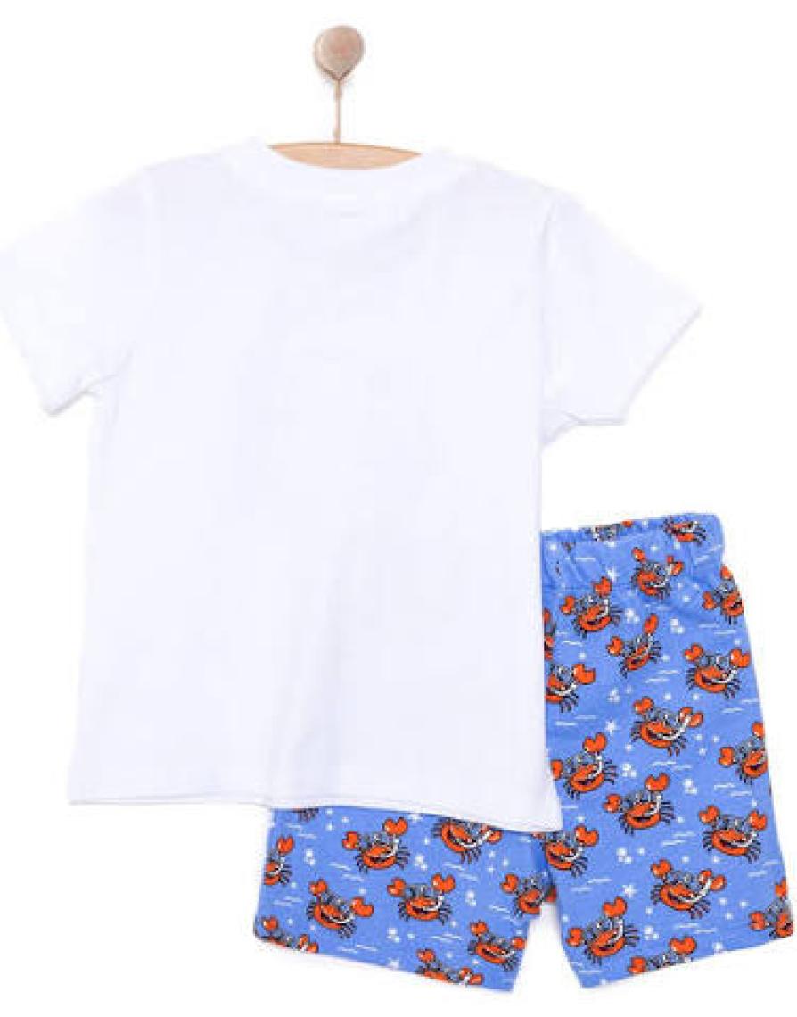 Hellobaby Basic Erkek Yengeç Baskılı Şortlu Takım Erkek Bebek