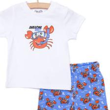 Hellobaby Basic Erkek Yengeç Baskılı Şortlu Takım Erkek Bebek