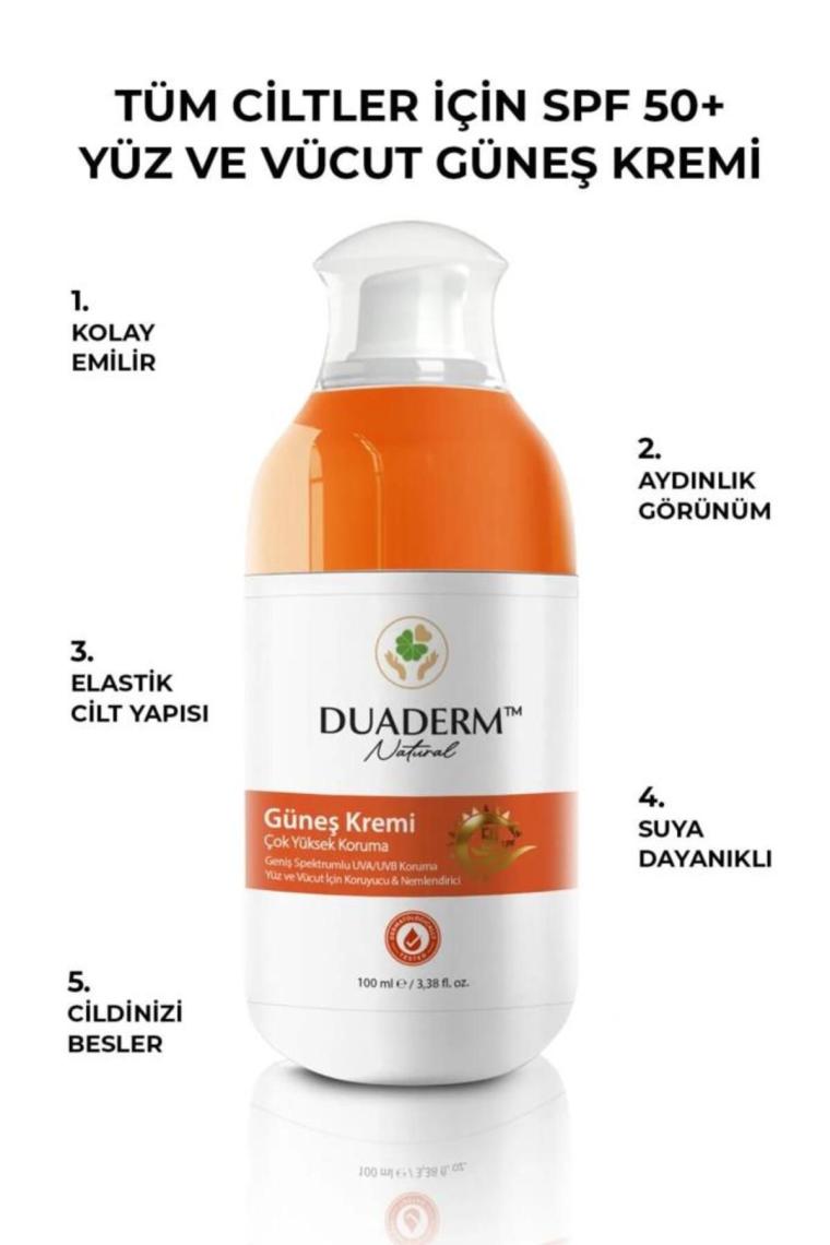 Nemlendirici Besleyici Yüz Ve Vücut Güneş Kremi 50spf (Vİ?TAMİ?N E UVA UVB) 100ml Tüp