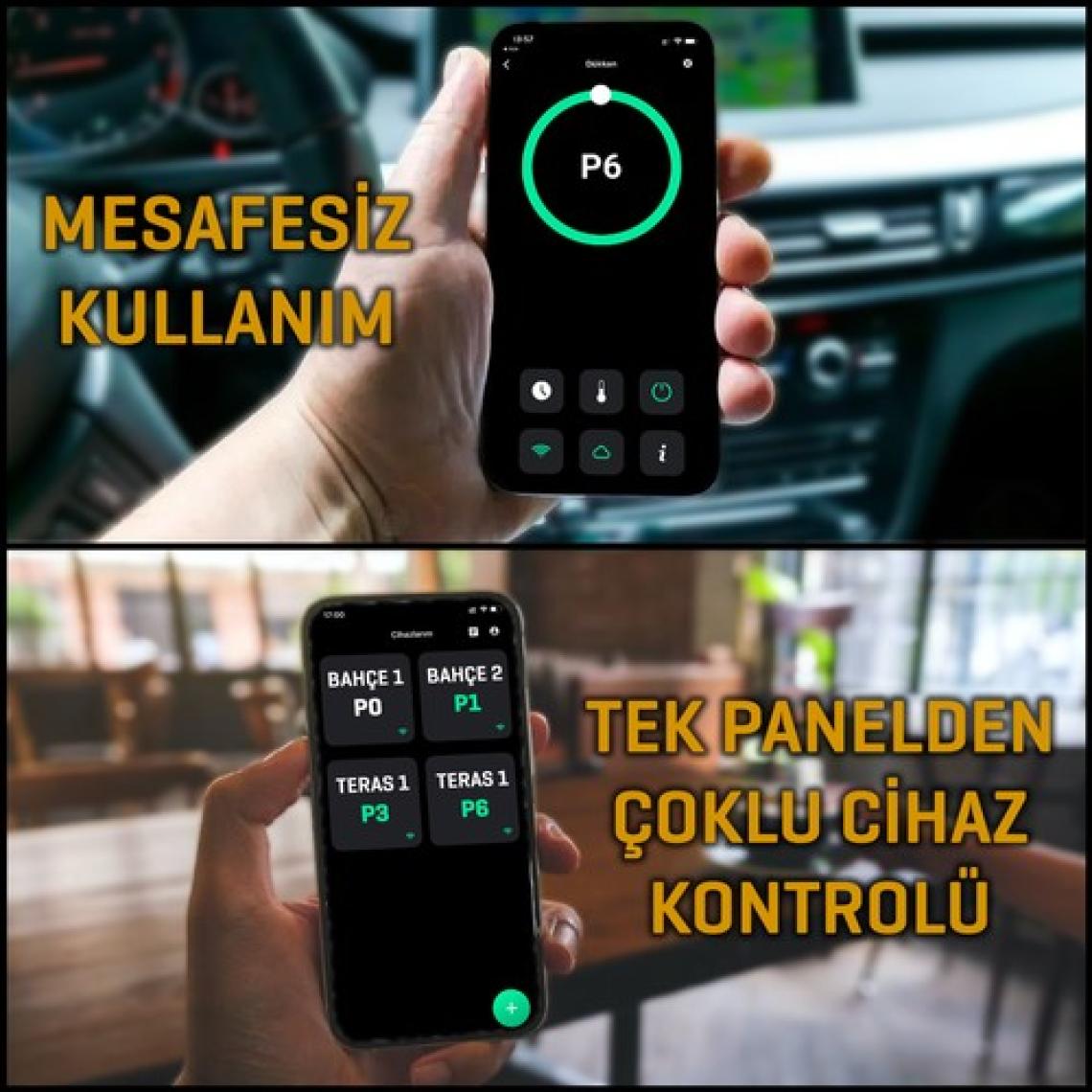Luxeva Smart-FR Jet Black 2500 W Uzaktan Kumandalı Ayaklı Infrared Isıtıcı