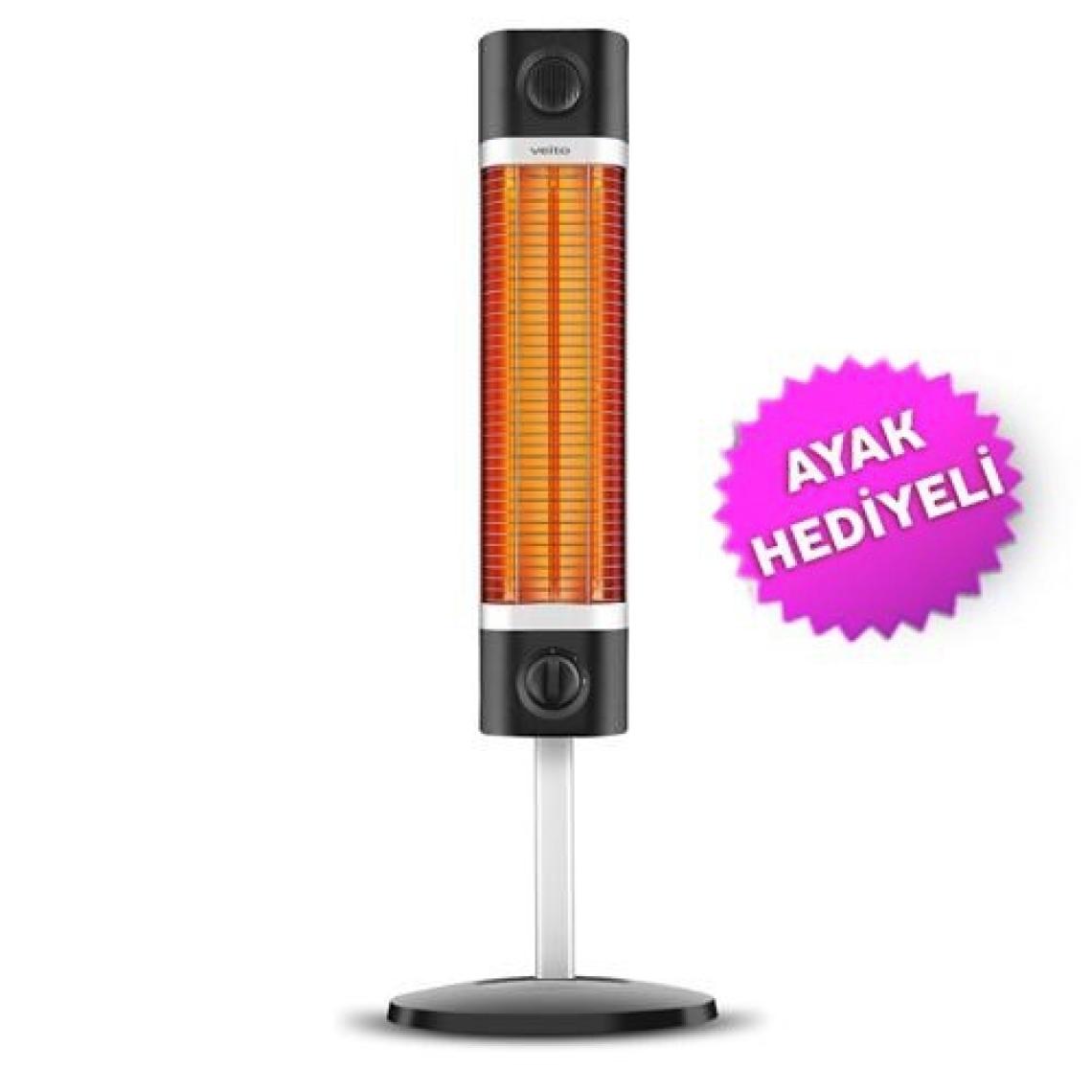 Veito CH1800XE Siyah 1700 W Kule Tipi Karbon Isıtıcı