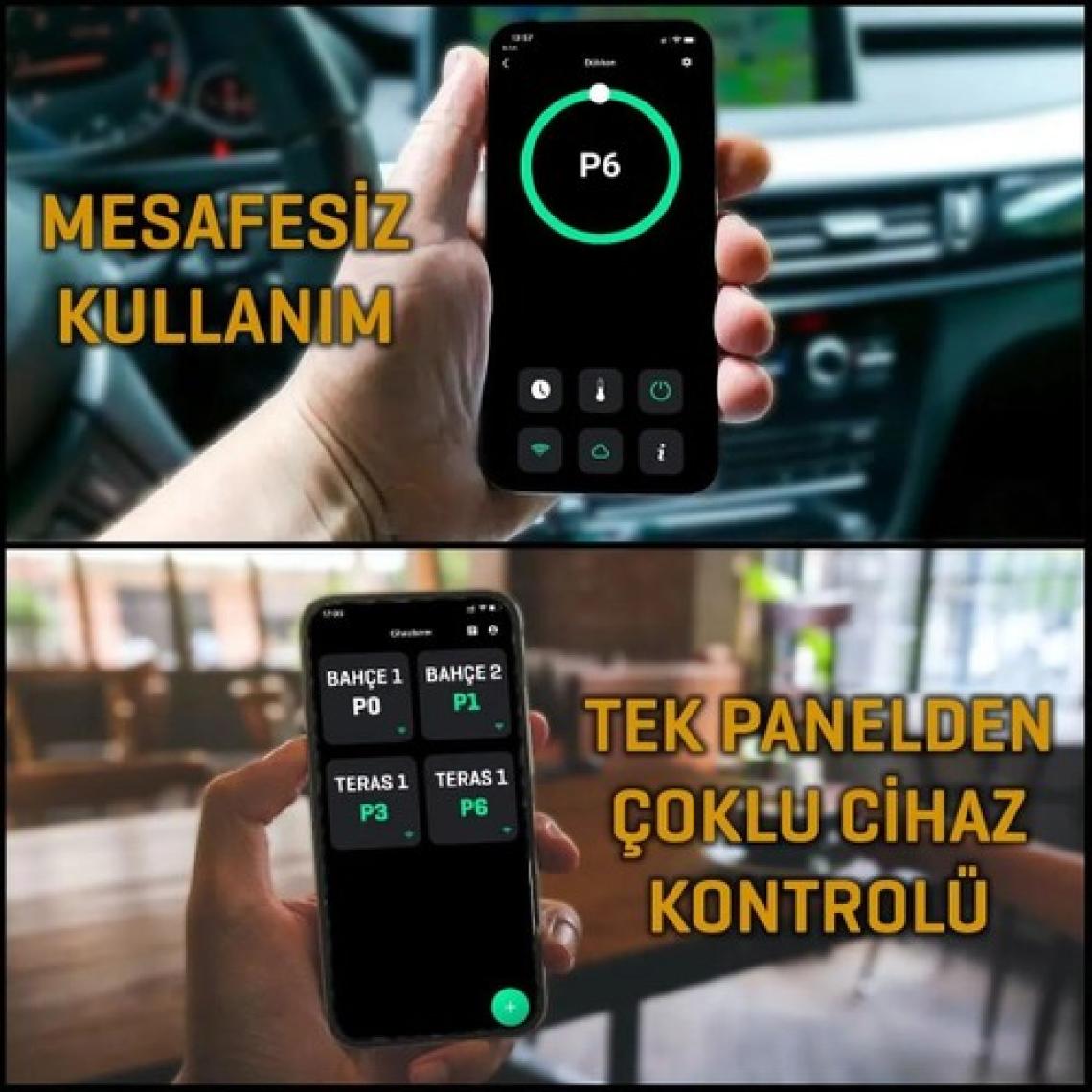 Luxeva Smarty-Wl-Jetblack Duvar Tipi Akıllı Karbon Infrared Isıtıcı IP55 Su Geçirmezlik 2500W Dış Mekan Isıtıcı