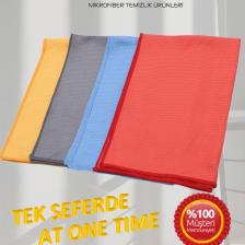 ( 4 Adet ) Cam Ve Ayna Bezi Mikrofiber Genel Temizlik Bezi Çok Renkli Kurulama Gerektirmez 40*60 Cm
