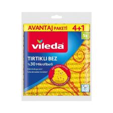Vileda Tırtıklı %30 Mikrofiber 4+1 Temizlik Bezi