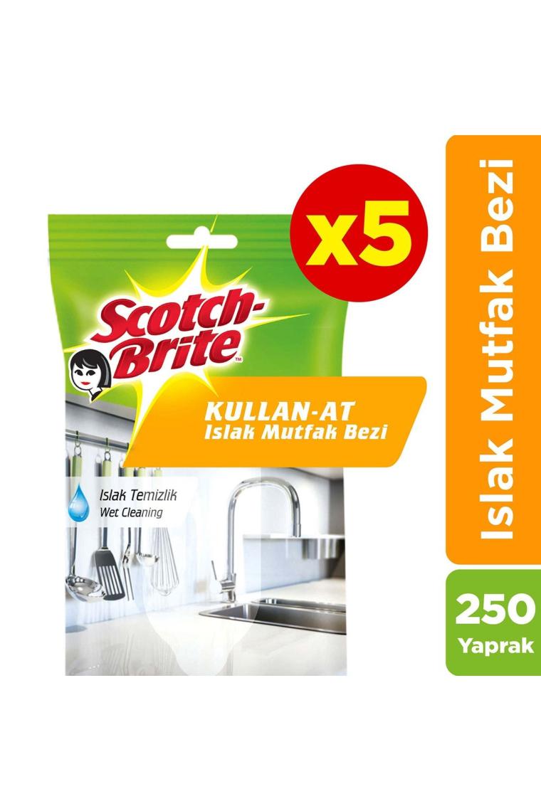 Scotch-brite Kullan-at Islak Mutfak Bezi-250 Yaprak(50*5)