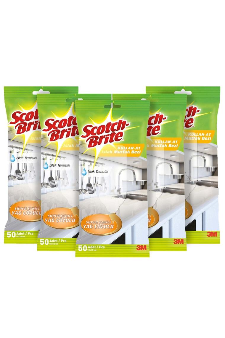 Scotch-brite Kullan-at Islak Mutfak Bezi-250 Yaprak(50*5)