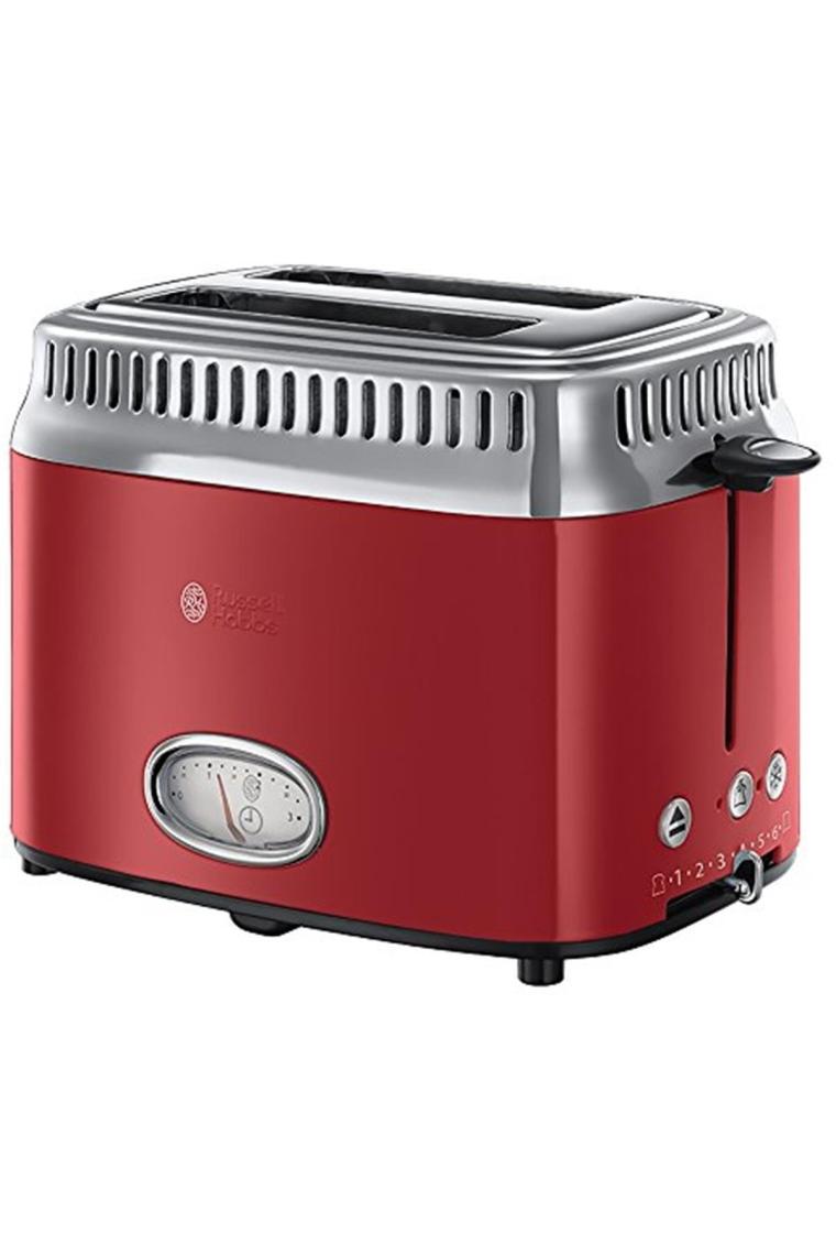 21680-56 Retro Ribbon Ekmek Kızartma Makinesi - Kırmızı