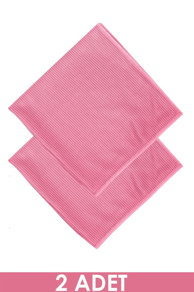 Mikrofiber 40x40cm 2li Zor Kir Ve Yağ Temizlik Bezi - Pembe
