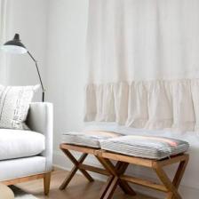 Bedinn Naturel Perde Rustik Pileli Vintage 100x185 cm