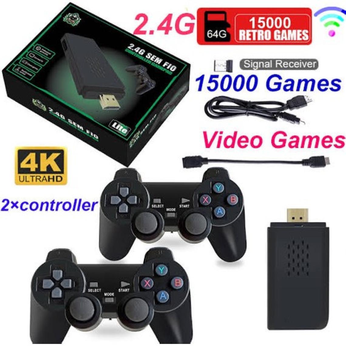 Birtech 2.4g Kablosuz Çift Kol Retro Oyunlar 4K Game Stick