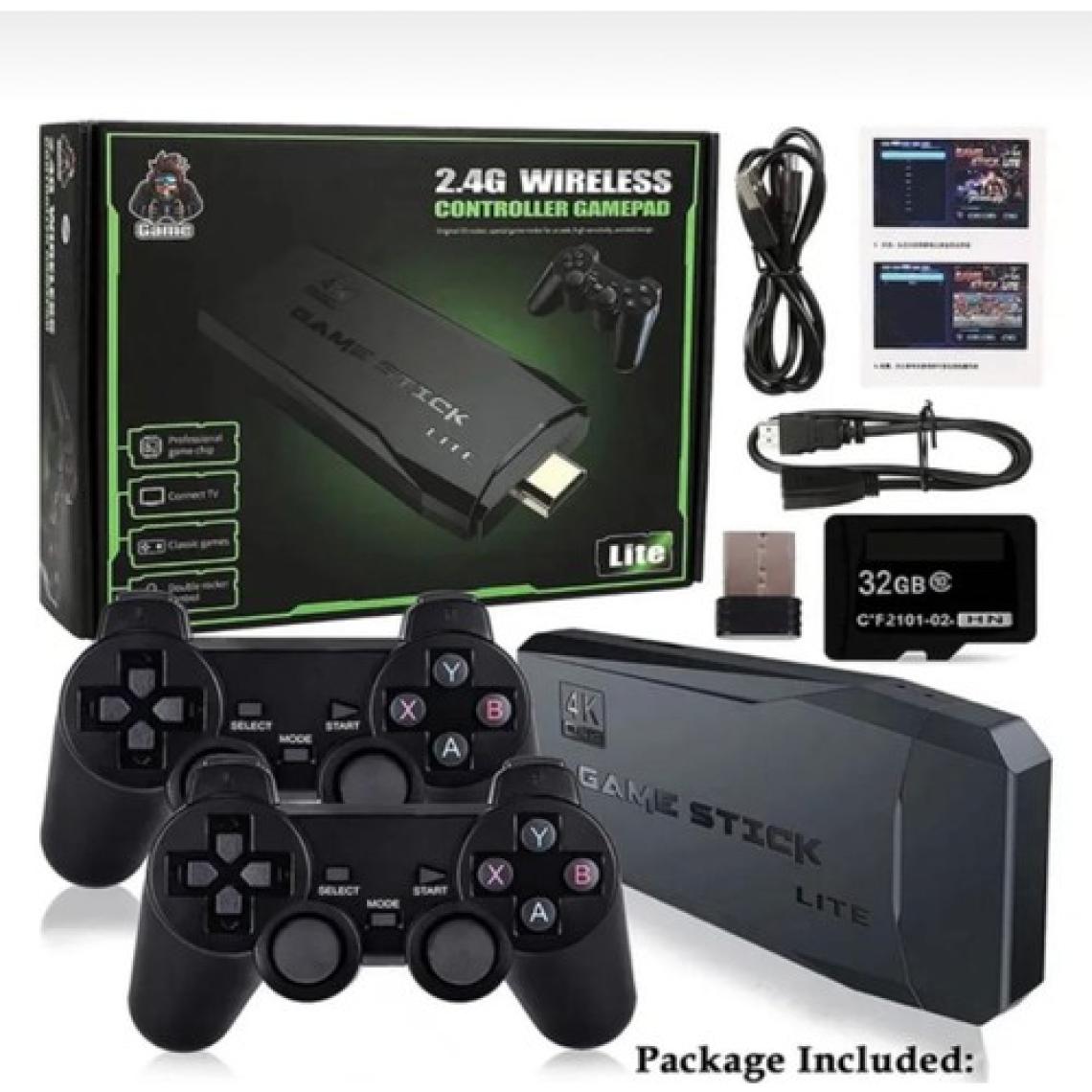 Birtech 2.4g Kablosuz Çift Kol Retro Oyunlar 4K Game Stick