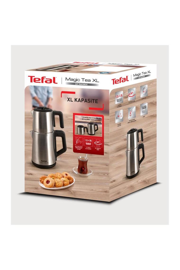 Tefal Magic Tea XL Paslanmaz Çelik Gövdeli 1650 Watt Çay Makinesi - Siyah