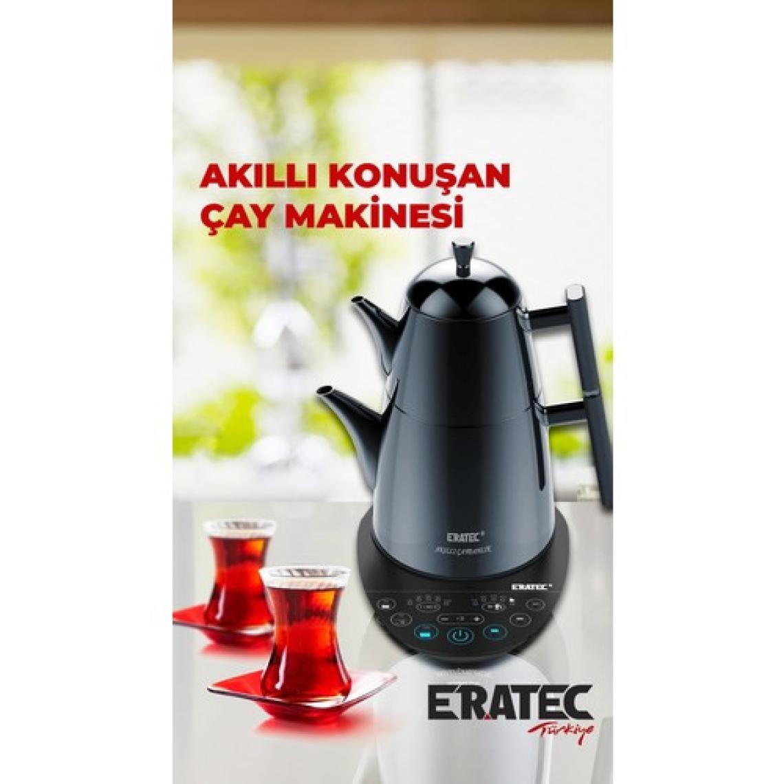 Eratec TM-53 Tam Otomatik Konuşan Akıllı Çaydanlık Siyah
