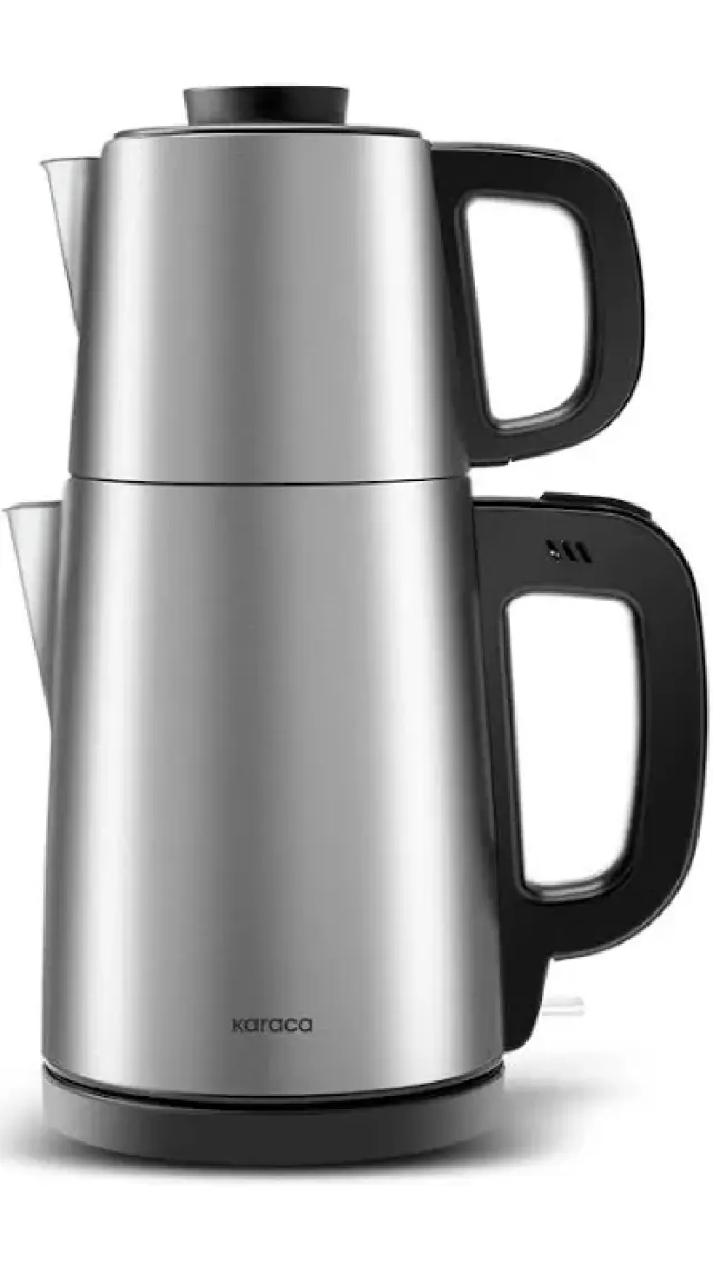 Karaca Tea Break İnox Siyah Çelik Su Isıtıcı & Çay Makinesi