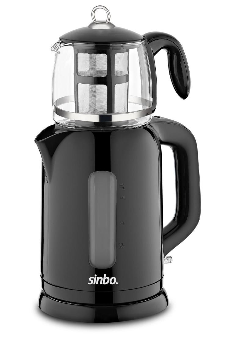 Sinbo STM-5830 Cam Görünümlü Plastik Demlik Çay Makinesi - Siyah - 1,7 lt