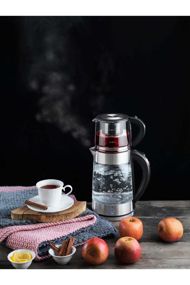 Gourmemaxx Cam Çay Makinesi
