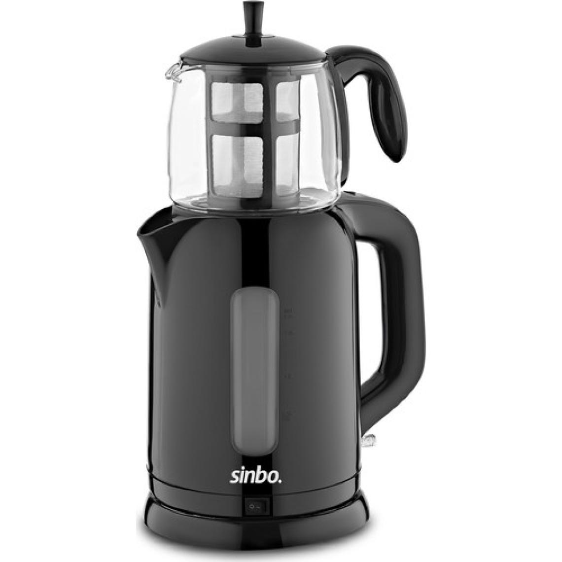 Sinbo STM-5830 Cam Görünümlü Plastik Demlik Çay Makinesi - Siyah - 1,7 lt