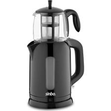 Sinbo STM-5830 Cam Görünümlü Plastik Demlik Çay Makinesi - Siyah - 1,7 lt