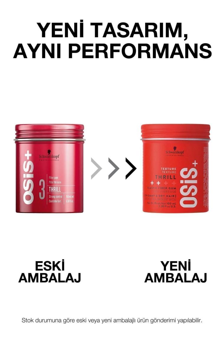 Thrill Elastik Lifli Gum Şekillendirici Orta Tutuş 100ml | Parlaklık Veren Gum Wax, Saç Sakızı