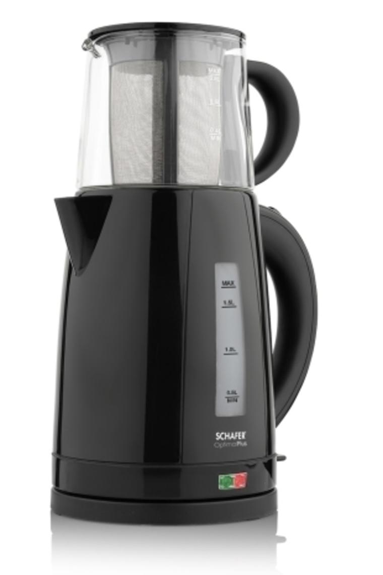 Schafer Optimal Siyah 1800 W Cam Demlikli Çay Makinesi