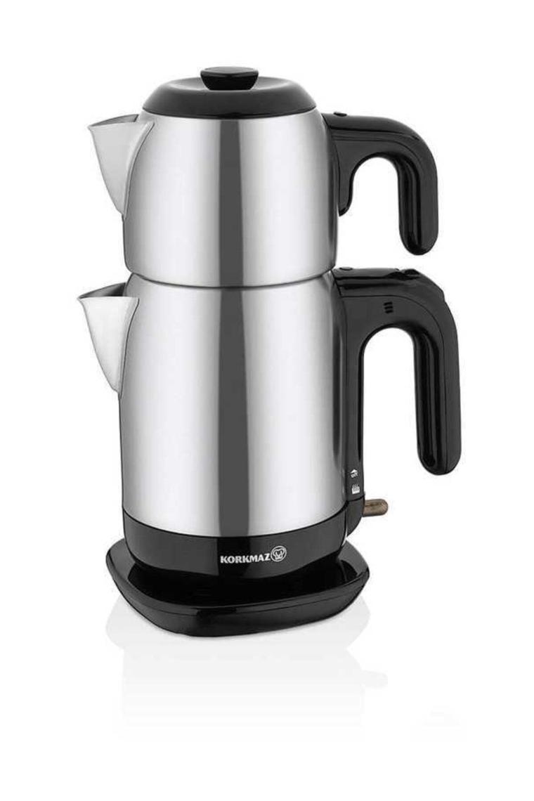 Korkmaz A369-13 Demtez Satin Siyah 1600 W Çay Makinesi