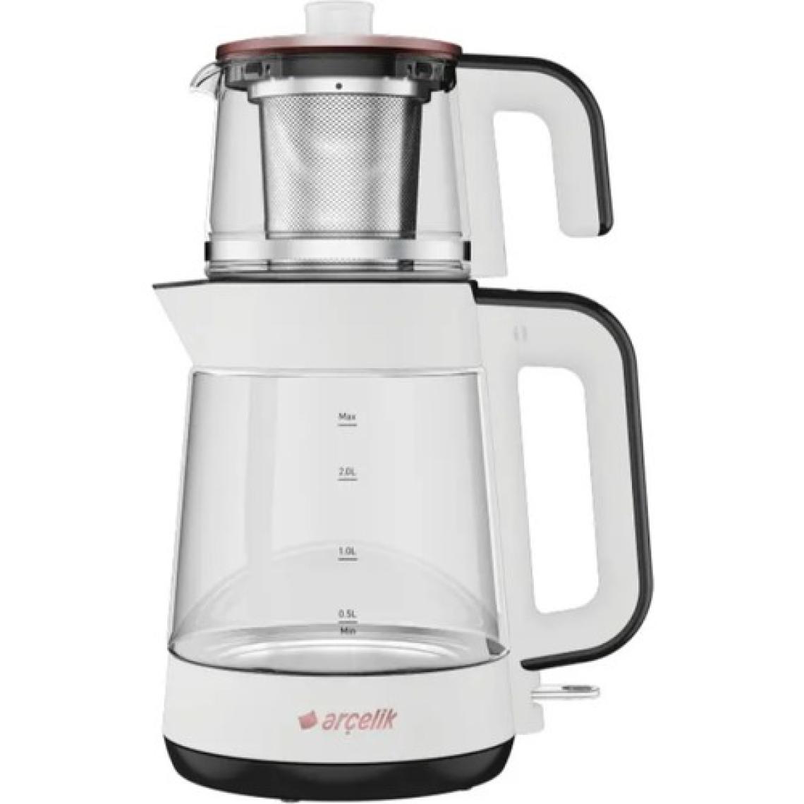 Arçelik CM 6964 Resital Beyaz 1900 W Cam Demlikli Çay Makinesi