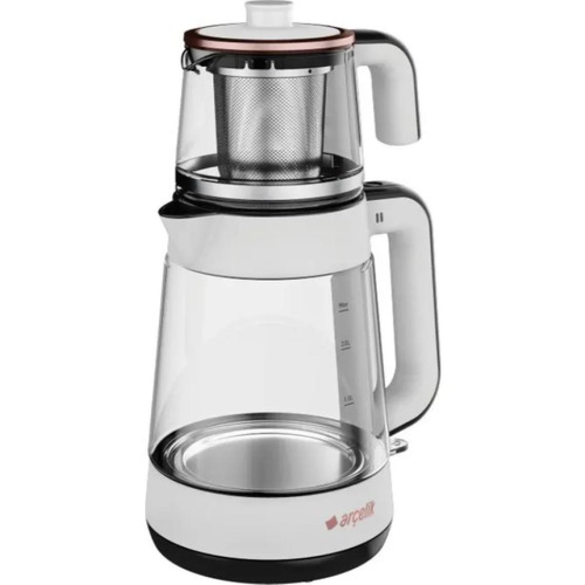 Arçelik CM 6964 Resital Beyaz 1900 W Cam Demlikli Çay Makinesi