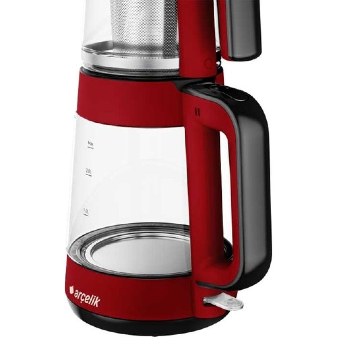 Arçelik CM 6964 K Resital Kırmızı 1900 W Cam Demlikli Çay Makinesi