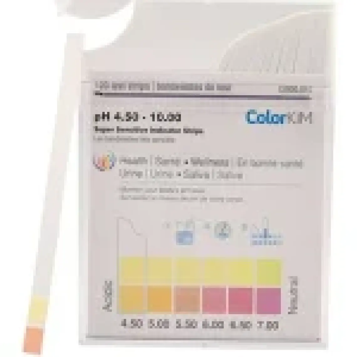 Colorkim Ph 4,5-10 Ölçer Test Kağıtları + Turnisol Ph Test Kiti Çubukları Kutu Içerisinde Ölçüm Çubuğu 100'lü