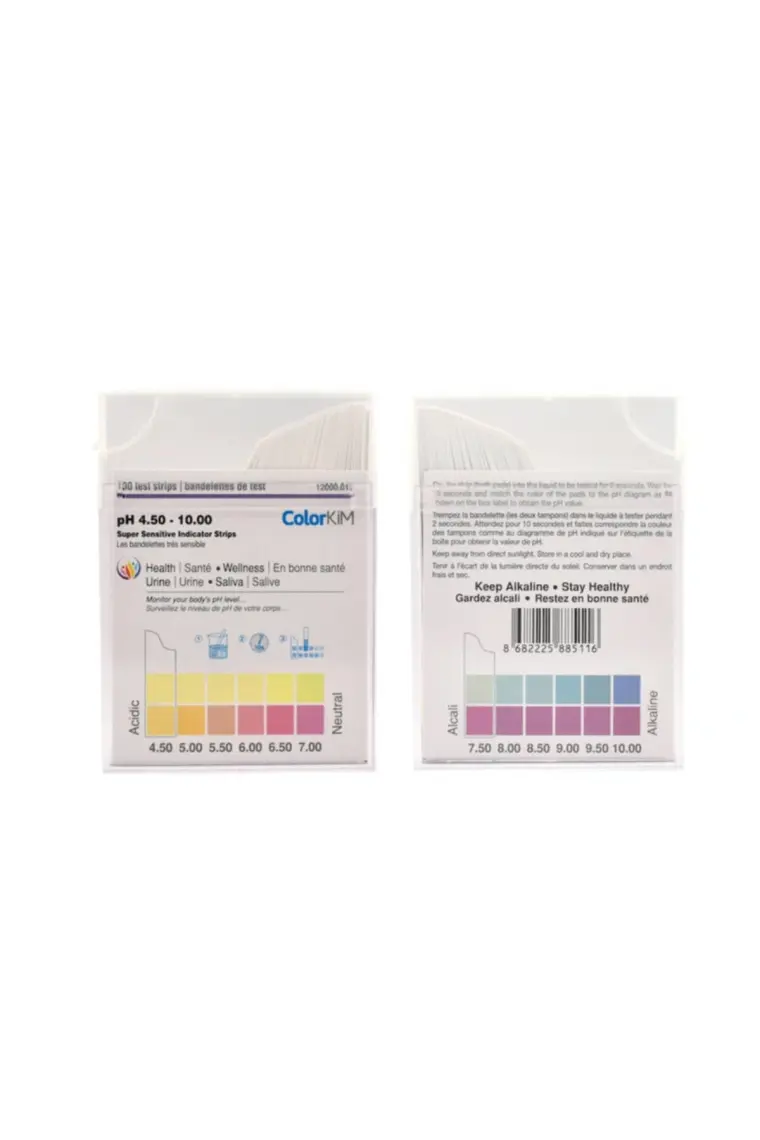 Colorkim Ph 4,5-10 Ölçer Test Kağıtları + Turnisol Ph Test Kiti Çubukları Kutu Içerisinde Ölçüm Çubuğu 100'lü