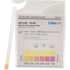 Colorkim Ph 4,5-10 Ölçer Test Kağıtları + Turnisol Ph Test Kiti Çubukları Kutu Içerisinde Ölçüm Çubuğu 100'lü