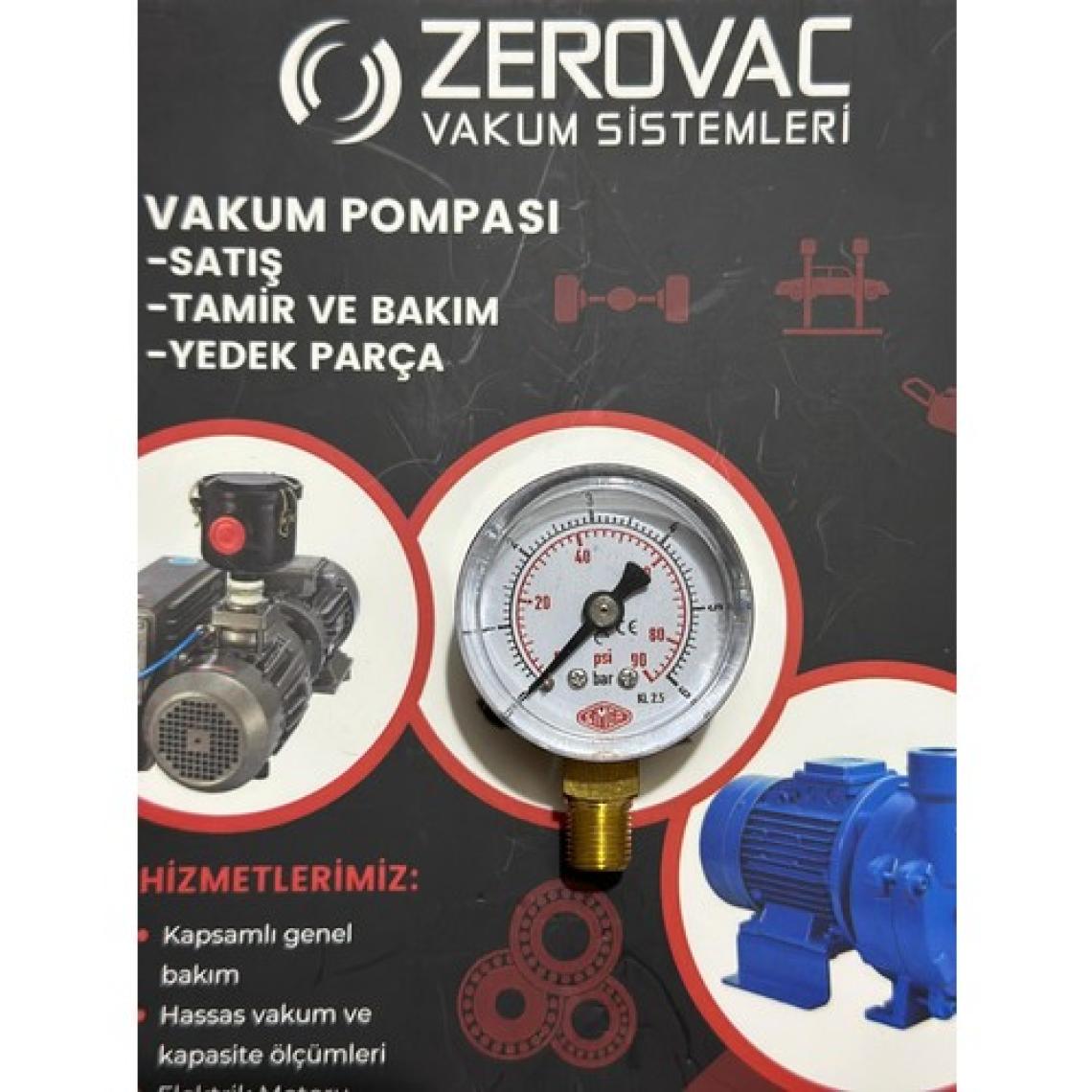 Simga Çap Ø40 mm Alttan Bağlantılı Kuru Tip Manometre
