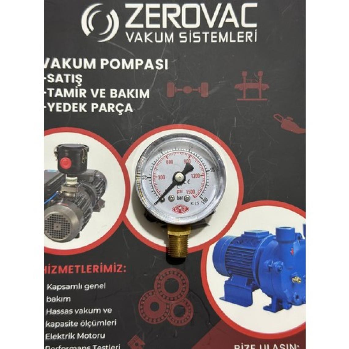 Simga Çap Ø40 mm Alttan Bağlantılı Kuru Tip Manometre