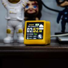 Hymark Akıllı Mini Hava Durumu Istasyonu 1.54 Inç LED LCD 28X28MM Dijital Ekran Wifi Saat Sıcaklık Nem