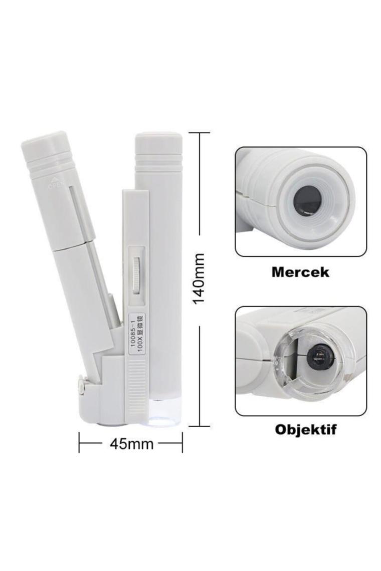 Tekno İstanbul Işıklı Büyüteç Mikroskop 100X