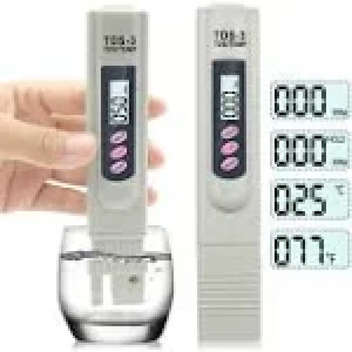 UniChrome Zauss Tds Metre Su Kalite Test Ölçüm Cihazı Saflık Ölçer Pil Hediyeli