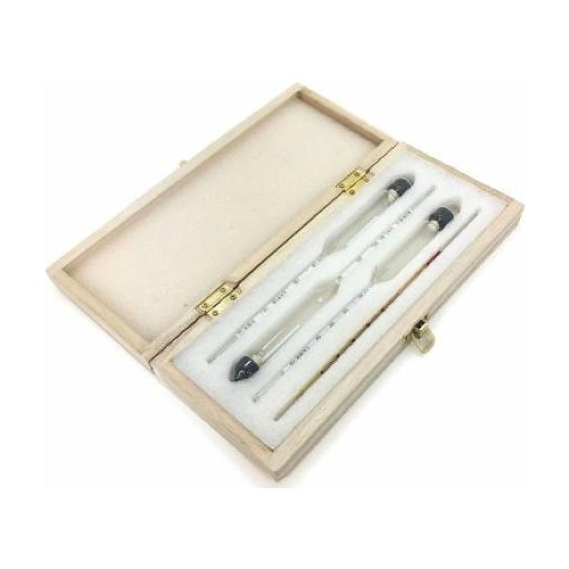Metus Alkolmetre 3'lü Set 0-40-70-100 Ahşap Kutulu
