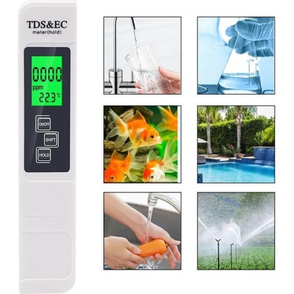 UniChrome Tds & Ec Metre LCD Ekranlı LED Işıklı Taşınabilir Su Kalite Analiz Cihazı