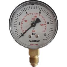 Pakkens 63 Mm Manometre 0-10 Bar
