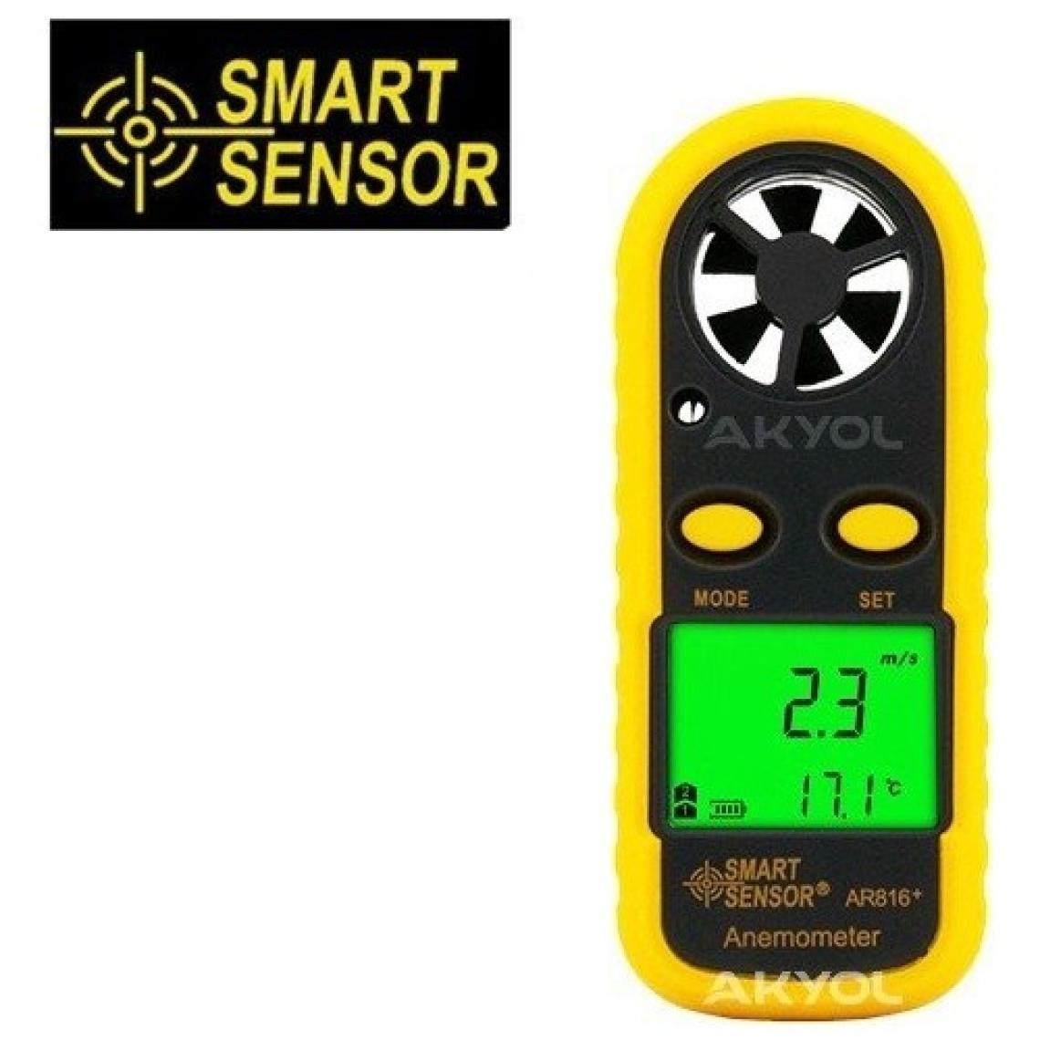 Smart Sensor Ar 816 Rüzgar Hızı ve Sıcaklık Ölçer Anemometre