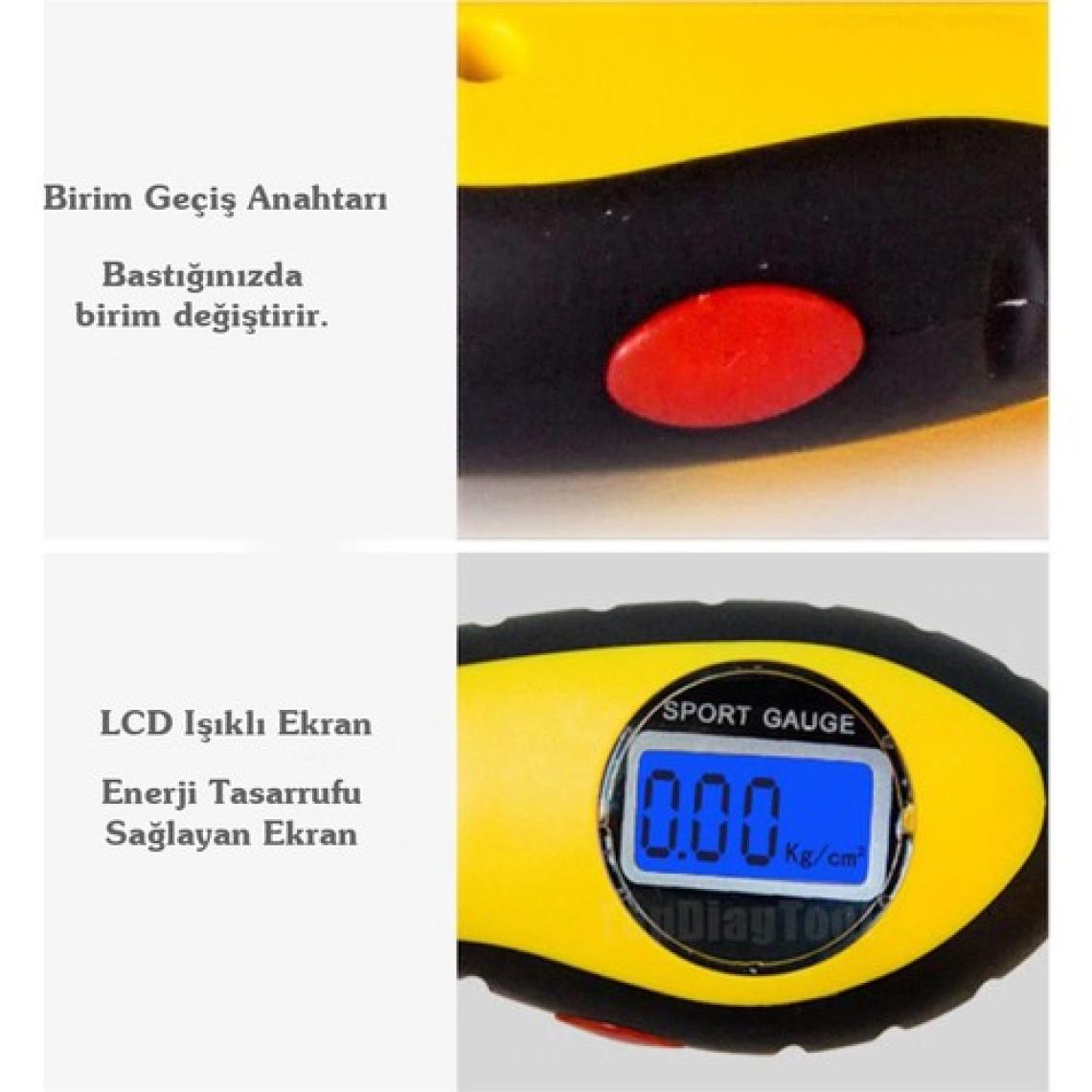 Tme Dijital Lastik Basınç Ölçer Araba Bisiklet Kamyon Oto Psı Ölçer