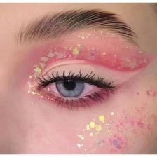 Pink Bubble Göz Simi, Yüz Ve Vücut Parıltısı, Party Glitter Makyaj Simi 5 ml