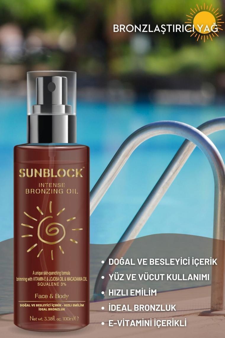 SunBlock Nemlendirici ve Bronzlaştırıcı Yağ 100 ml
